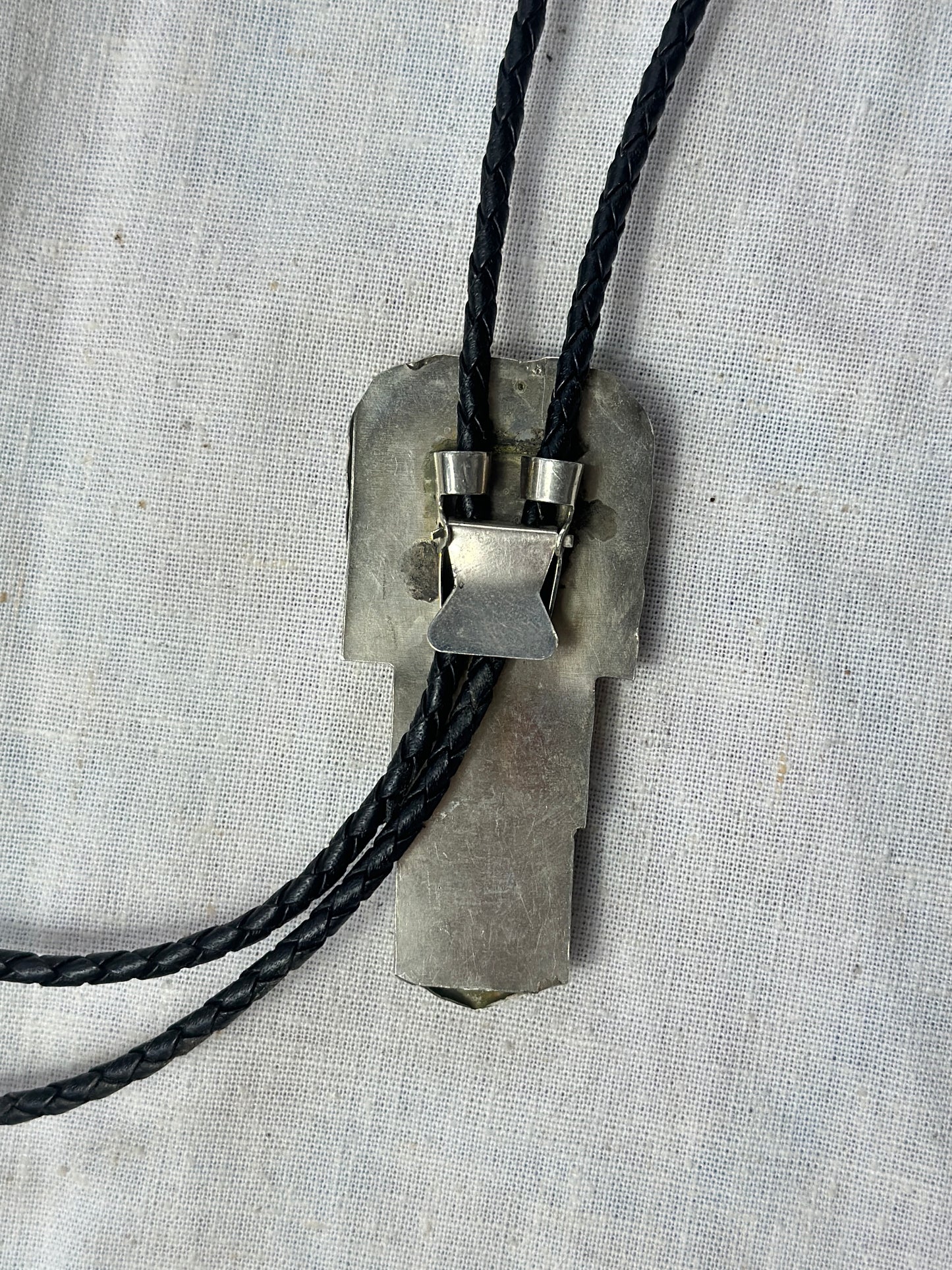 1970s/80s Buckle Bolo Tie with Turquoise Accents