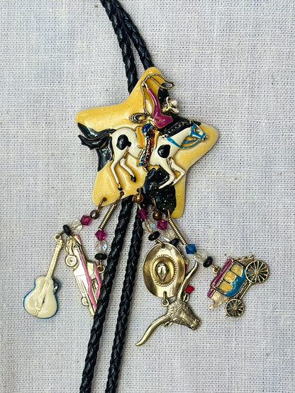 1980s Cowboy Charm Bolo Tie