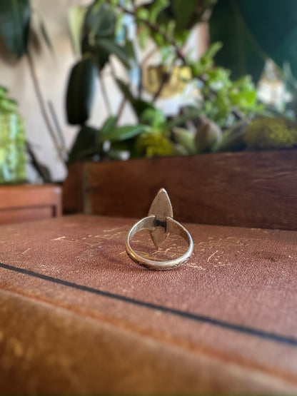 Navajo Crushed Stone Marquise Ring (Size 8.5)