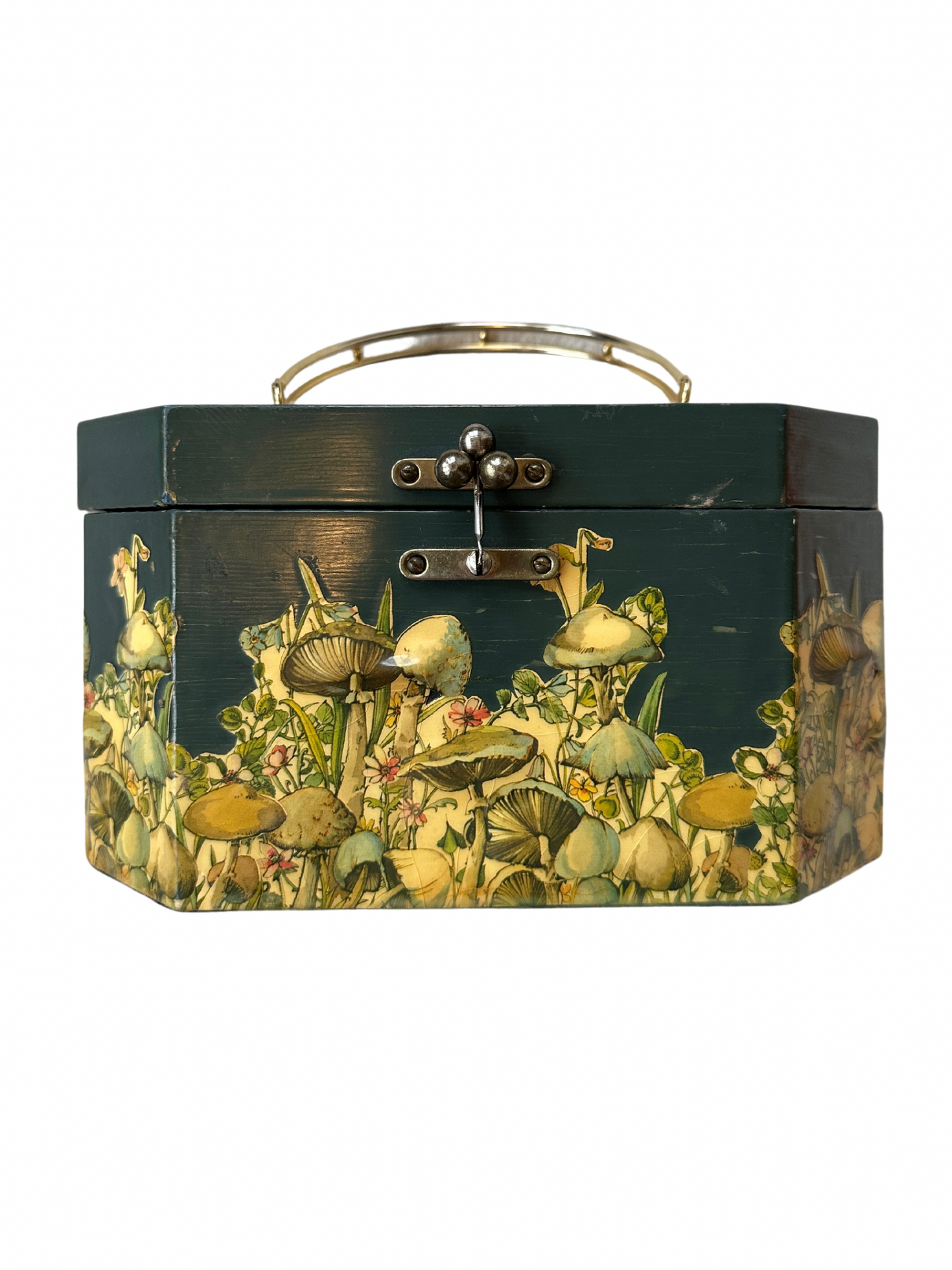 1950s-1960s Mushroom Decoupage Annie Laurie Purse