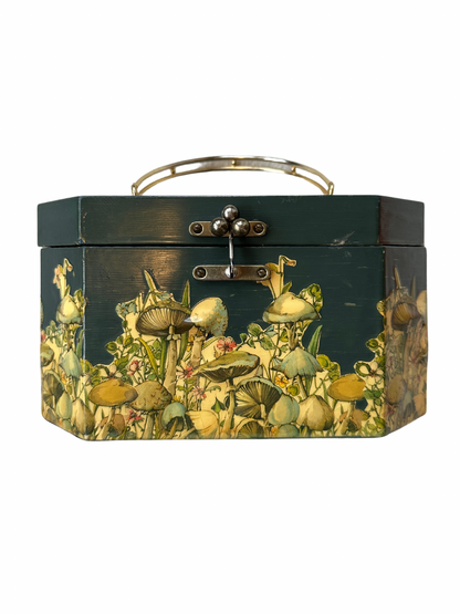 1950s-1960s Mushroom Decoupage Annie Laurie Purse