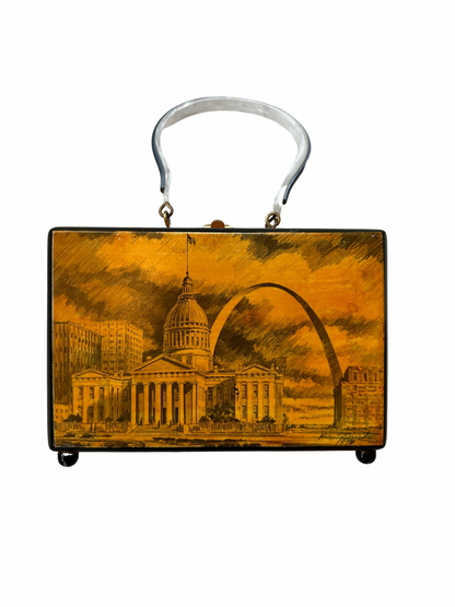 1974 Scenes of St. Louis Decoupage Purse