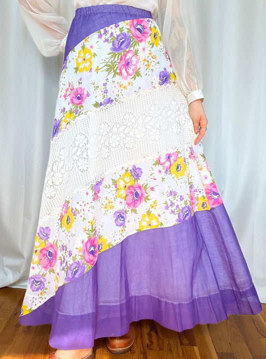 70s Psychedelic Prairie Skirt