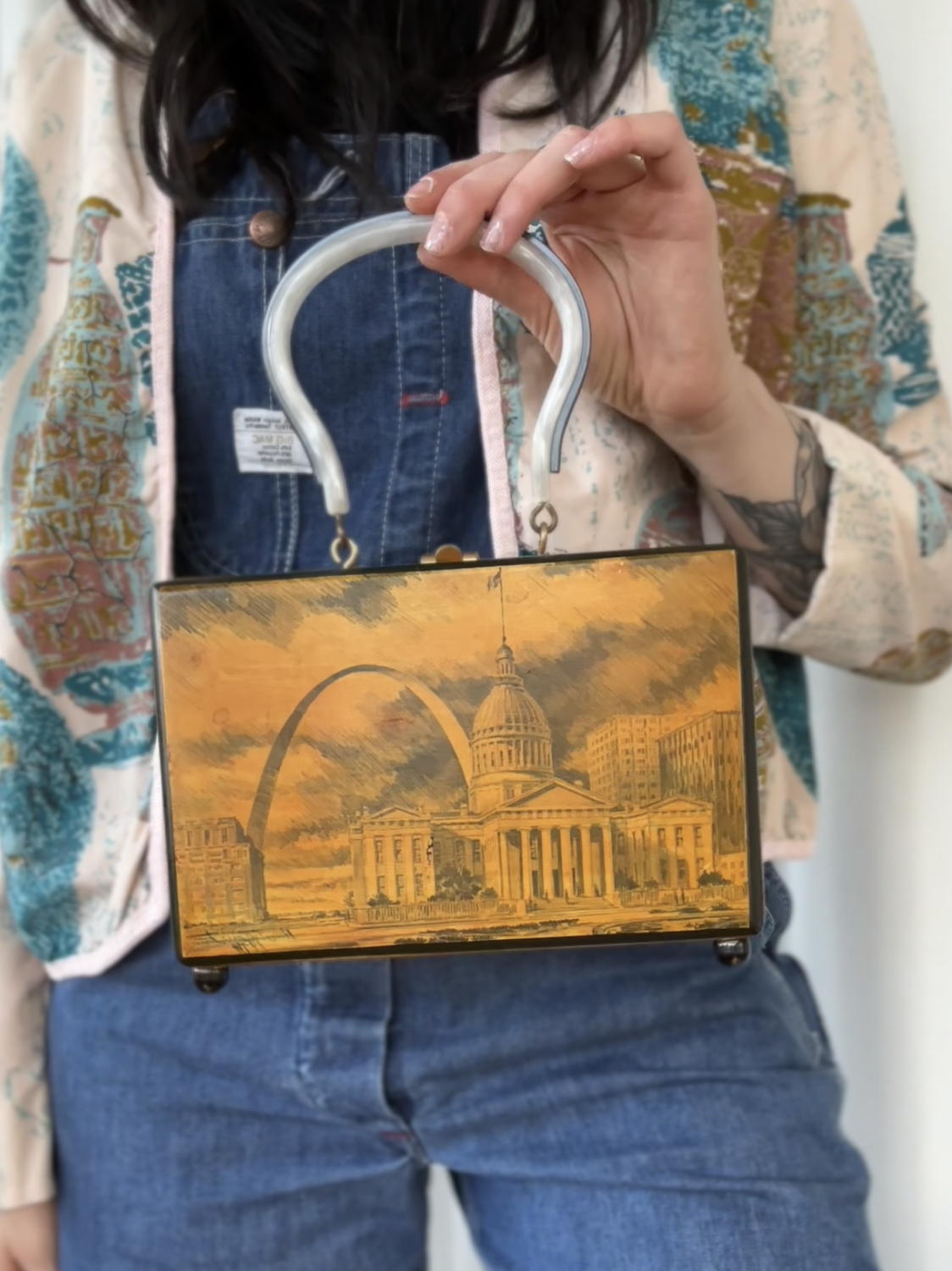 1974 Scenes of St. Louis Decoupage Purse