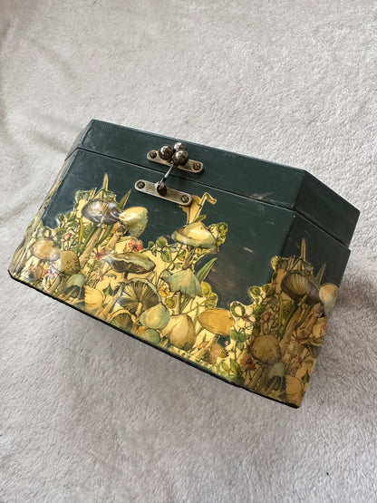 1950s-1960s Mushroom Decoupage Annie Laurie Purse