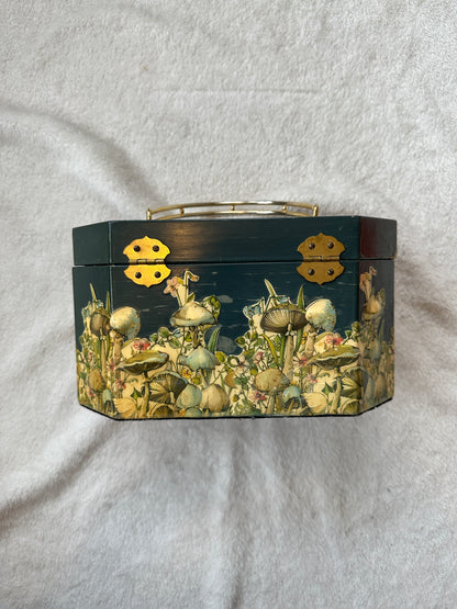 1950s-1960s Mushroom Decoupage Annie Laurie Purse
