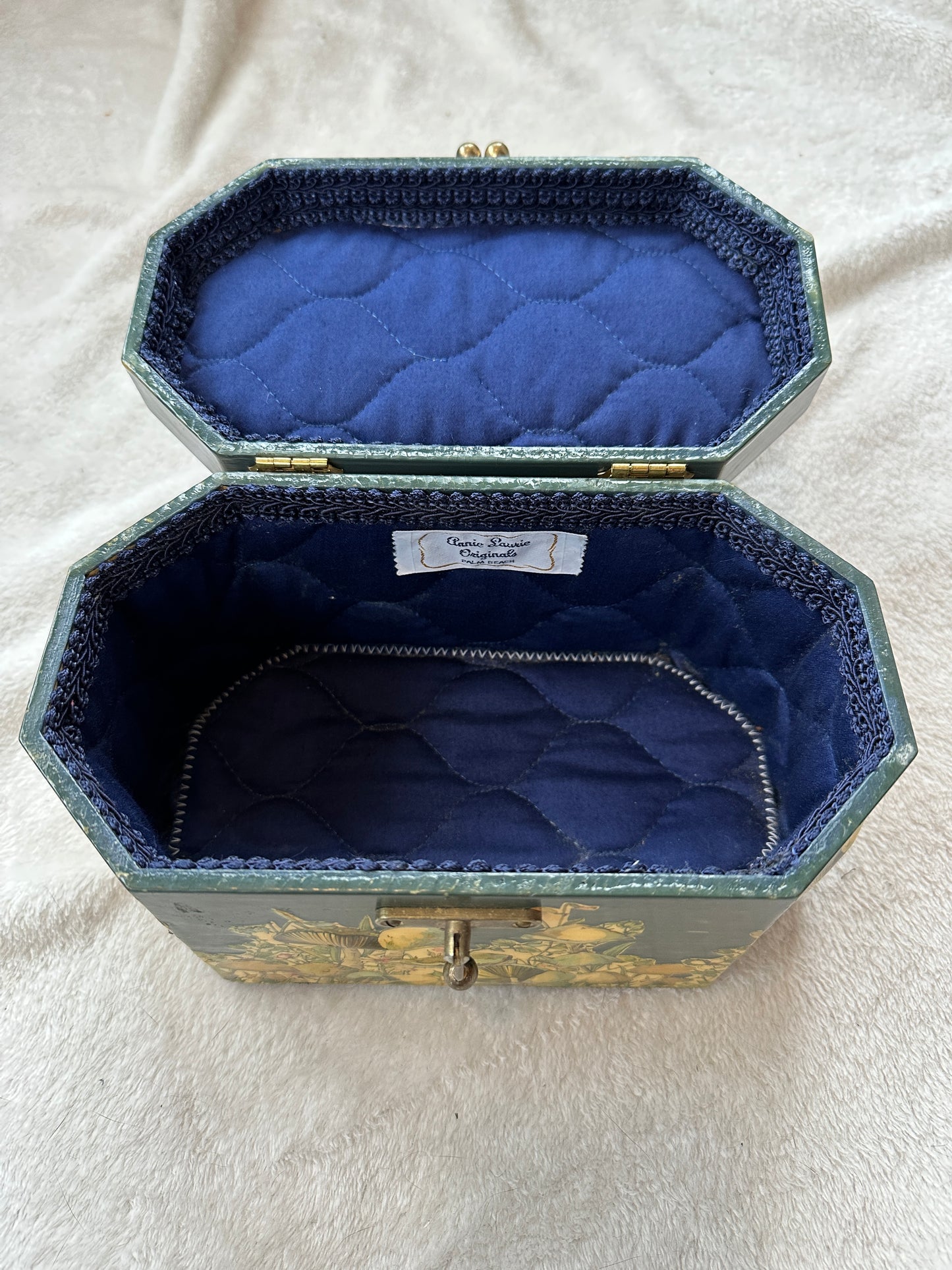 1950s-1960s Mushroom Decoupage Annie Laurie Purse