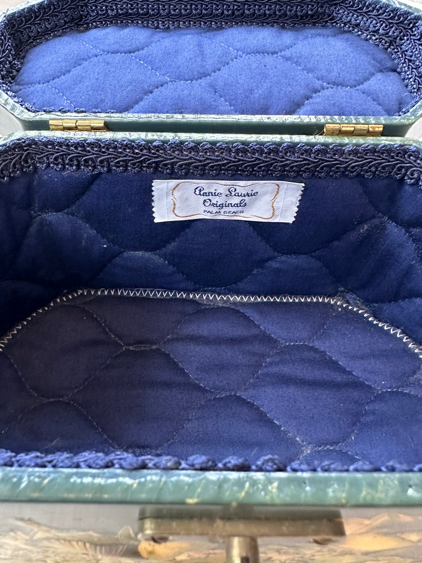 1950s-1960s Mushroom Decoupage Annie Laurie Purse