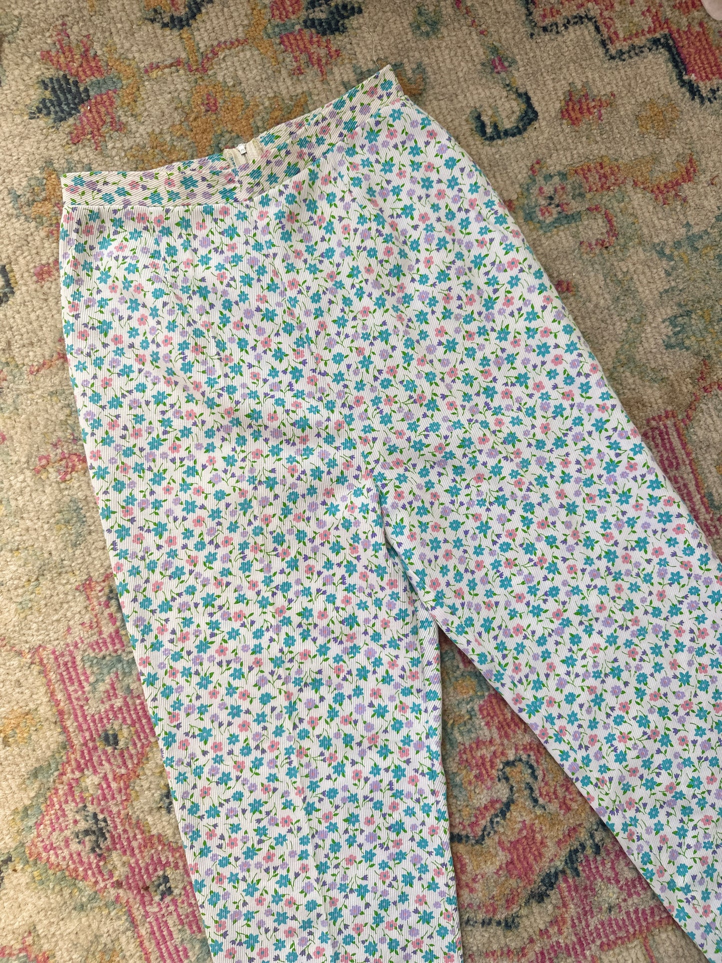1970s Beeline Ditsy Floral Pants